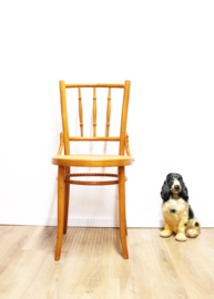Houten vintage stoeltje, Thonet stijl. Boho brocante cafe stoel, Ligna?