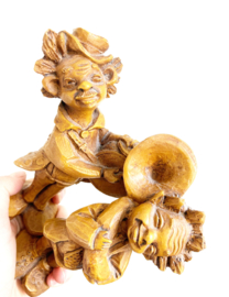 Set vintage beeldjes van muzikanten. Retro poppetjes met instrumenten