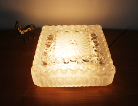 Art Deco stijl plafond / wand lamp. Vintage plafonnière van dik glas, Leuchten?