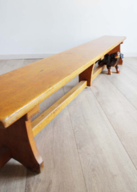 Te gekke vintage gymbank. Houten retro turn bank
