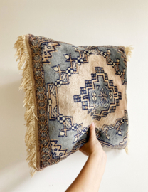 Origineel handgeknoopt Perzisch/Boho kussen. Vintage Oosters kussentje