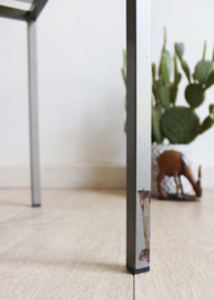 Vitage bijzettafel met wit blad, Stiemsma? Retro design tafeltje