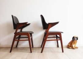 Set vintage design stoelen, Pynock - Wierden. Mid Century retro stoel, 2 x
