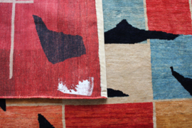 Kleurrijk Oosters vintage kleed, Gabbeh?  Handgemaakt Bohemien tapijt.