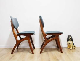 Set van 2 vintage design stoelen, Pynock. Mid Century retro stoel