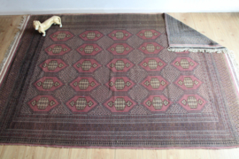Groot handgeknoopt Oosters kleed. Wollen vintage Perzisch tapijt, Bouchara/Bokhara