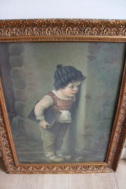 Set vintagen prenten van Hermann von Kaulbach. Twee 'schilderijen' in lijst
