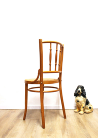 Houten vintage stoeltje, Thonet stijl. Boho brocante cafe stoel, Ligna?