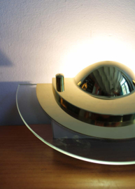 Goud kleurige messing wandlamp, Kappa - Dijkstra? Vintage Hollywood Regency lampje