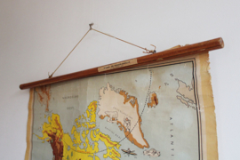 Vintage schoolplaat - Noord en Midden Amerika. Retro landkaart - USA - Canada -