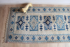 Handgeknoopt Oosterse vintage kleed. Lang Perzisch tapijt/loper - Kazak?