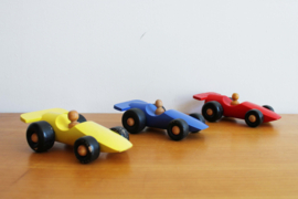 Set van 3 vintage speelgoed auto's - IKEA. Houten retro speelgoed - racewagen