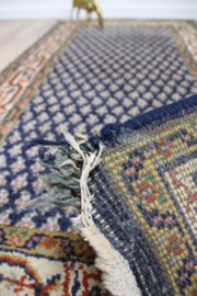 Handgemaakt blauw Oosters kleed - Mir. Wollen vintage tapijt