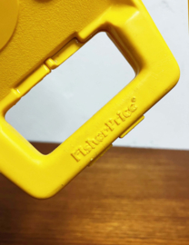 Vintage Fisher-Price stapelblokken. Retro speelgoed met cijfers en plaatjes - 2322 - compleet