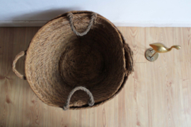 Set rieten Ibiza stijl manden. Bohemien opberg mand of overpot voor planten
