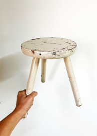 Vintage tripod tafeltje. Retro plantentafel / brocante krukje