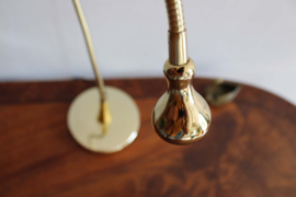 Goudkleurige bureaulamp, Ikea - JANSJÖ. Retro leeslamp met flexibele zwanenhals