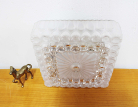 Art Deco stijl plafond / wand lamp. Vintage plafonnière van dik glas, Leuchten?