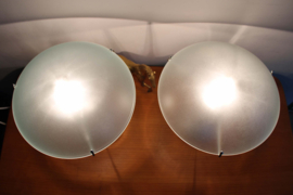 2 vintage Mushroomlamp lampen, Kvintol Ikea. Set retro design lampjes