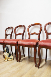 Set van 4 antieke (?) Barok stoelen. Vintage Queen Ann stoeltjes