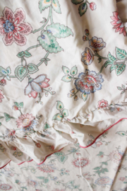 Vintage bloemetjes dekbedovertek met kussensloop. Retro beddengoed / dekbedhoes