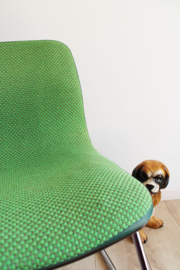 Set groene vintage stoelen, Hajime Oonishi. Retro design Spirit stoel voor Houtoku/Artifort