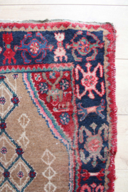 Handgemaakt Oosters vintage tapijt. Handgeknoopt Perzisch kleed.