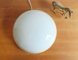 Grote vintage plafondlamp - Gispen? Glazen retro design lamp / plafonnière