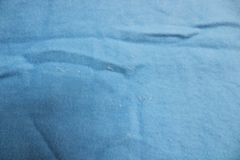 Grote blauwe vintage deken. Wollen retro sprei - 170 x 180 cm.