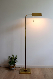 Verstelbare vintage leeslamp.  Goudkleurige lamp, Hollywood Regency stijl