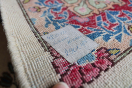 Groot handgeknoopt Perzisch tapijt met bloemen. Oosters vintage kleed, Kirman/Kerman
