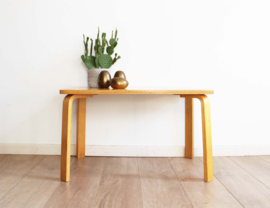 Houten vintage salontafel. Mid Century retro design tafel - Plywood.