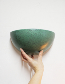 Set aardewerk vintage wandlampen. Groene retro Ikea lampen