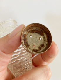 Vintage peper en zout stel. Retro condiment set, antiek look.
