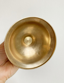 Goudkleurige vintage kandelaar. Antieke messing (?) kaarsenhouder