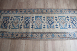 Handgeknoopt Oosterse vintage kleed. Lang Perzisch tapijt/loper - Kazak?