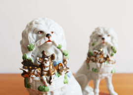 Set vintage 'hoerenhondjes' . Kitscherige honden beeldjes