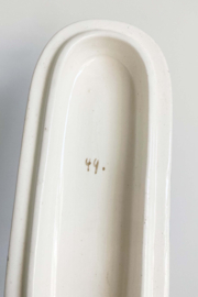 Antiek aardewerk zeep/kammen bakje - Société Céramique Maastricht. Vintage schaaltje met deksel.