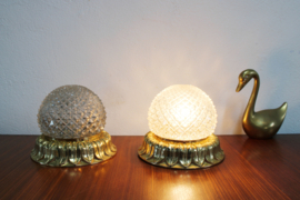 Set Hollywood Regency plafond/ wand lampen - Limburg. 4 vintage lampjes