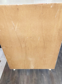 Vintage kast met opklapbaar blad. Houten retro commode / secretaire
