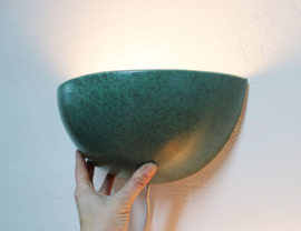 Set aardewerk vintage wandlampen. Groene retro Ikea lampen