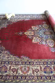 Groot Oosters vintage vloerkleed. XXL Perzisch tapijt met bloemen.