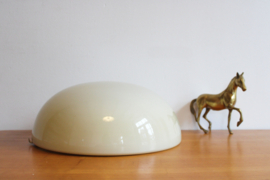 Grote vintage plafondlamp - Gispen? Glazen retro design lamp / plafonnière