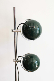 Retro design lamp met groene bollen. Vintage vloerlamp, vermoedelijk Herda of Anvia?