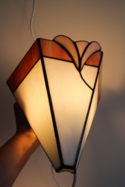 Twee wandlampjes in Tiffany stijl. Set romantische nachtlampjes