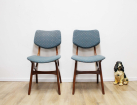 Set van 2 vintage design stoelen, Pynock. Mid Century retro stoel