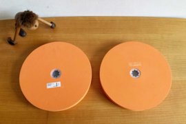 Set oranje vintage spiegels - Horten - Ikea. Retro design spiegeltjes