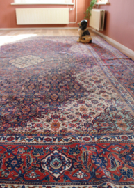 Enorm groot Oosters vintage vloerkleed - Sarough. Tof Perzisch/ Boho tapijt