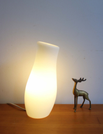 Wit retro tafellampje- Mylonit - Ikea. Glazen lamp