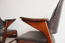 Set vintage design stoelen, Pynock - Wierden. Mid Century retro stoel, 2 x